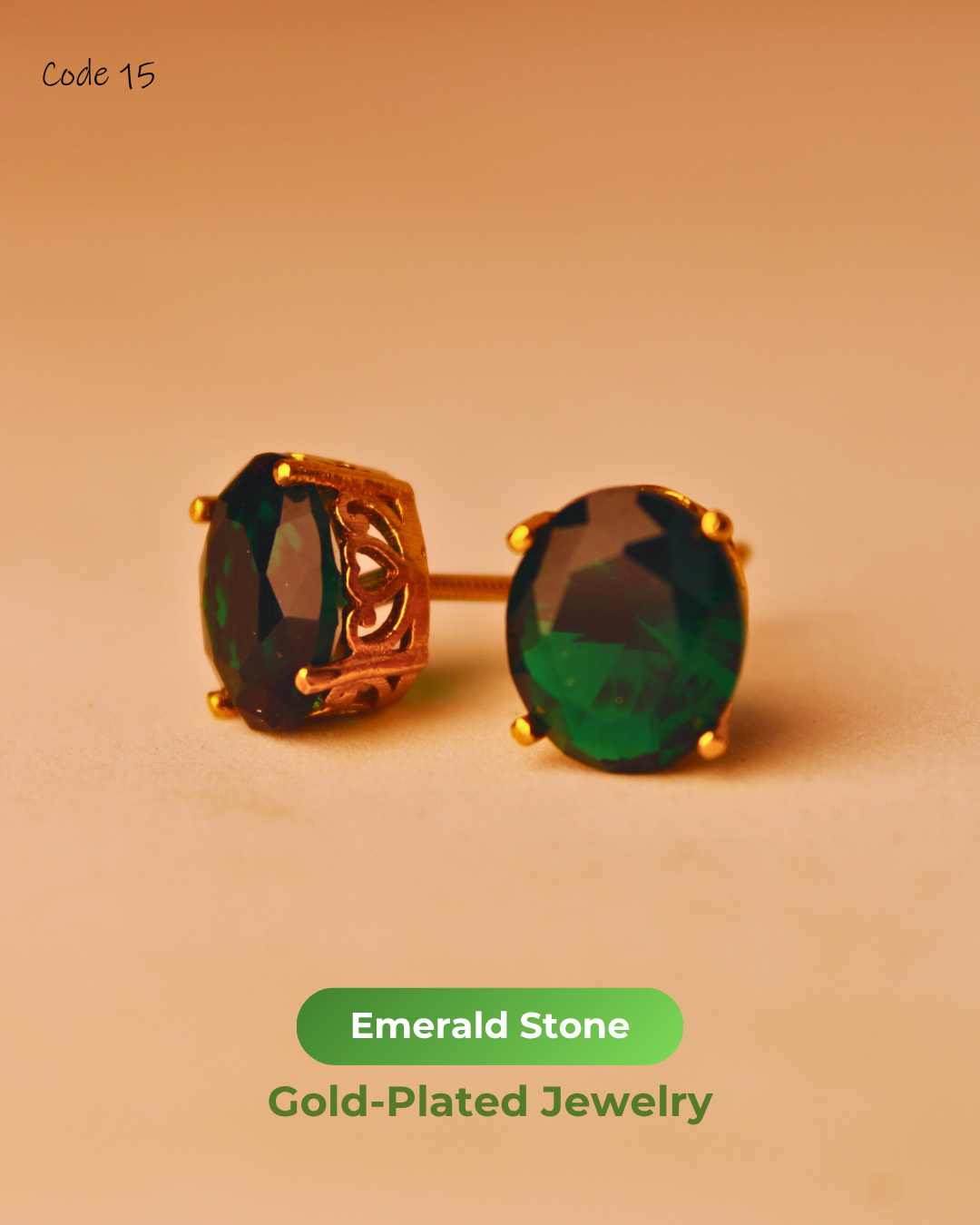Emerald Stone Gold Plated Jewelry | 15