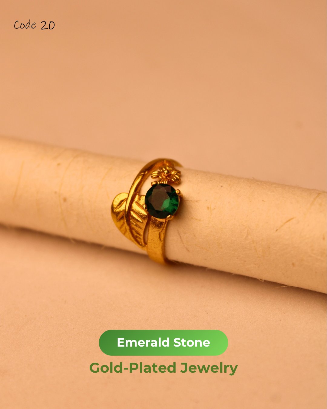Emerald Stone Gold Plated Jewelry | 20