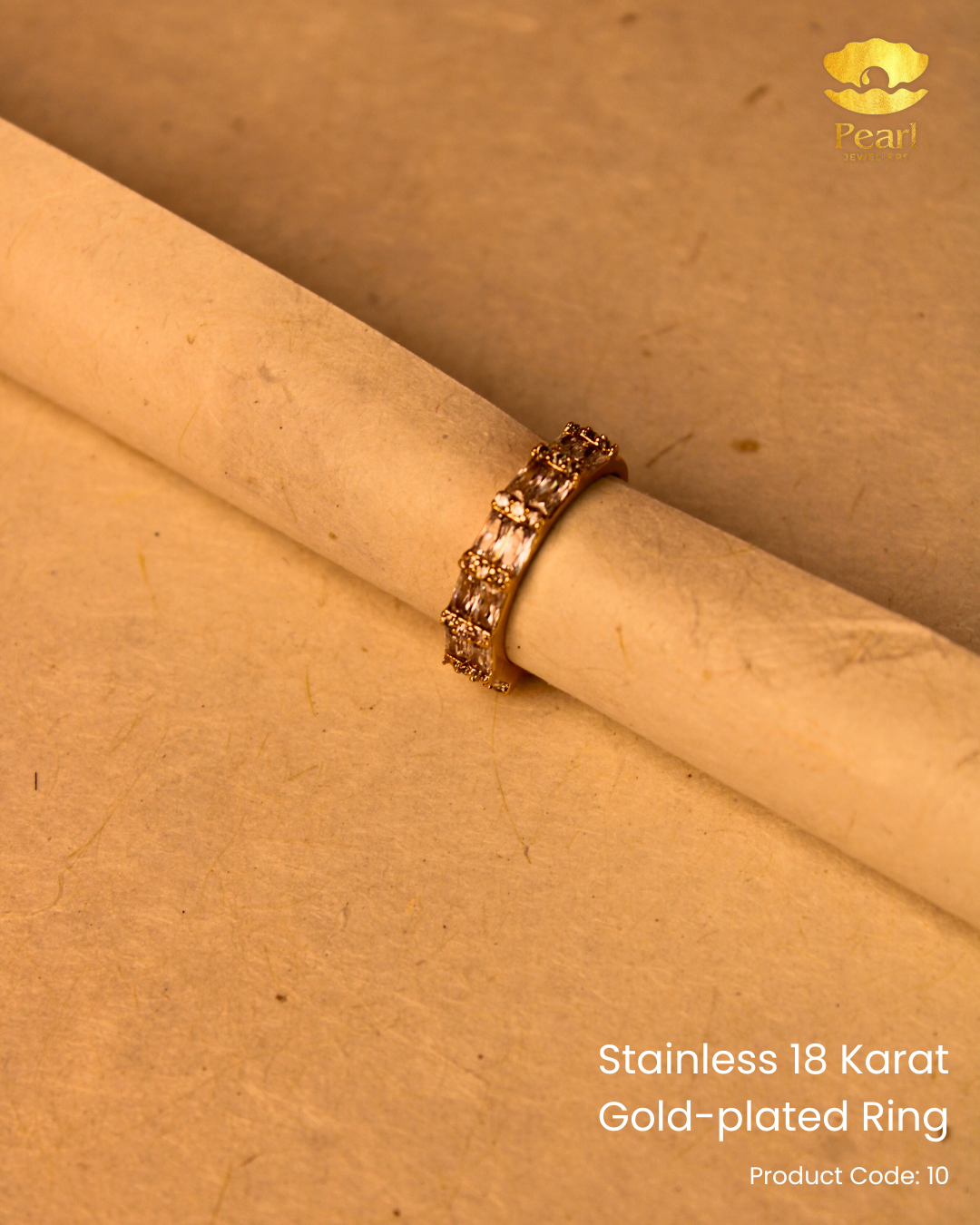 Stainless 18K Gold Plated Ring | 10