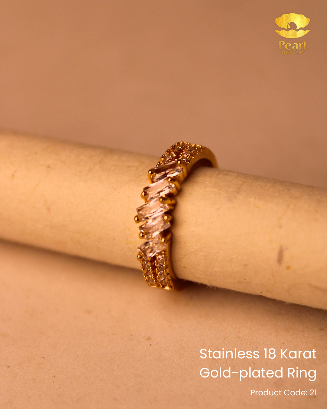 Stainless 18K Gold Plated Ring | 21