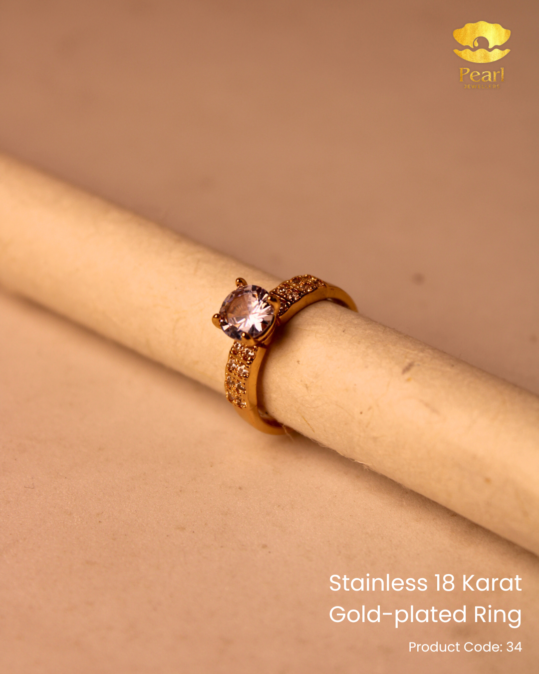 Stainless 18K Gold Plated Ring | 34