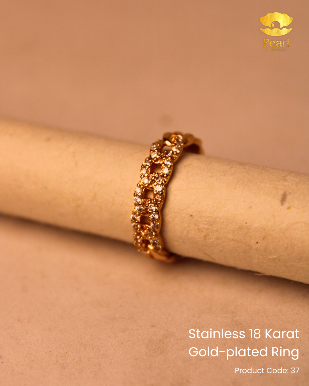 Stainless 18K Gold Plated Ring | 37