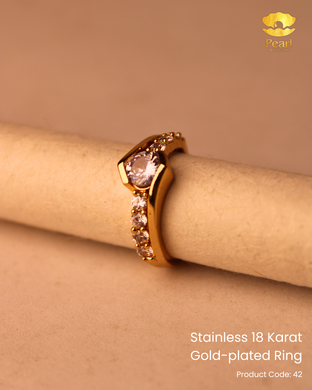 Stainless 18K Gold Plated Ring | 42