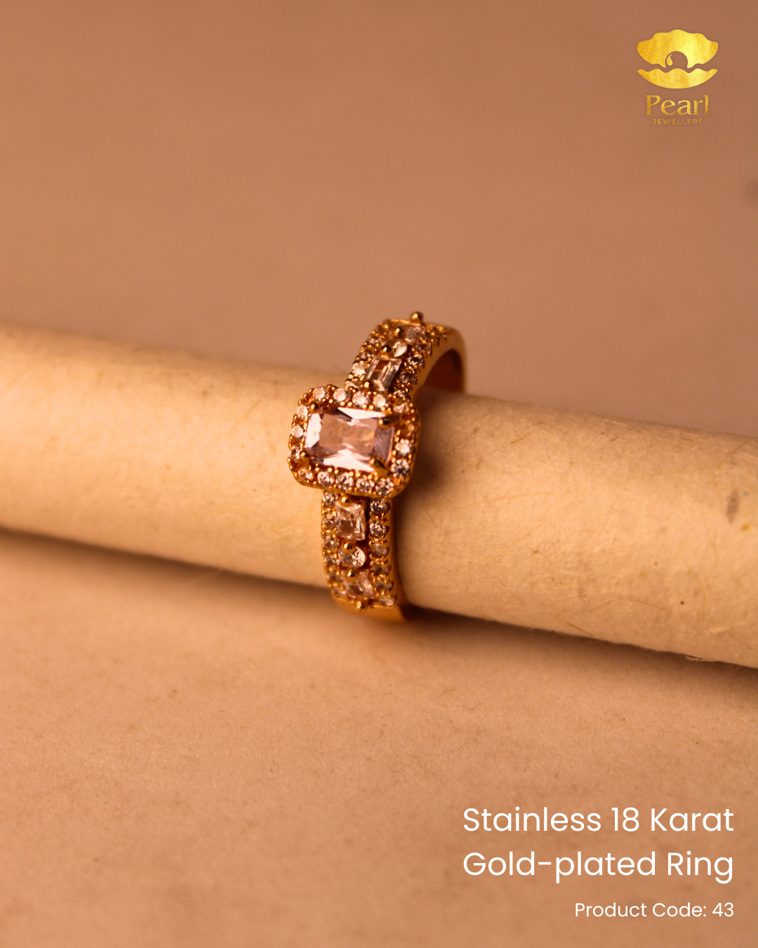 Stainless 18K Gold Plated Ring | 43