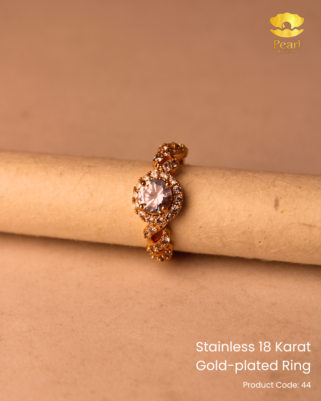 Stainless 18K Gold Plated Ring | 44