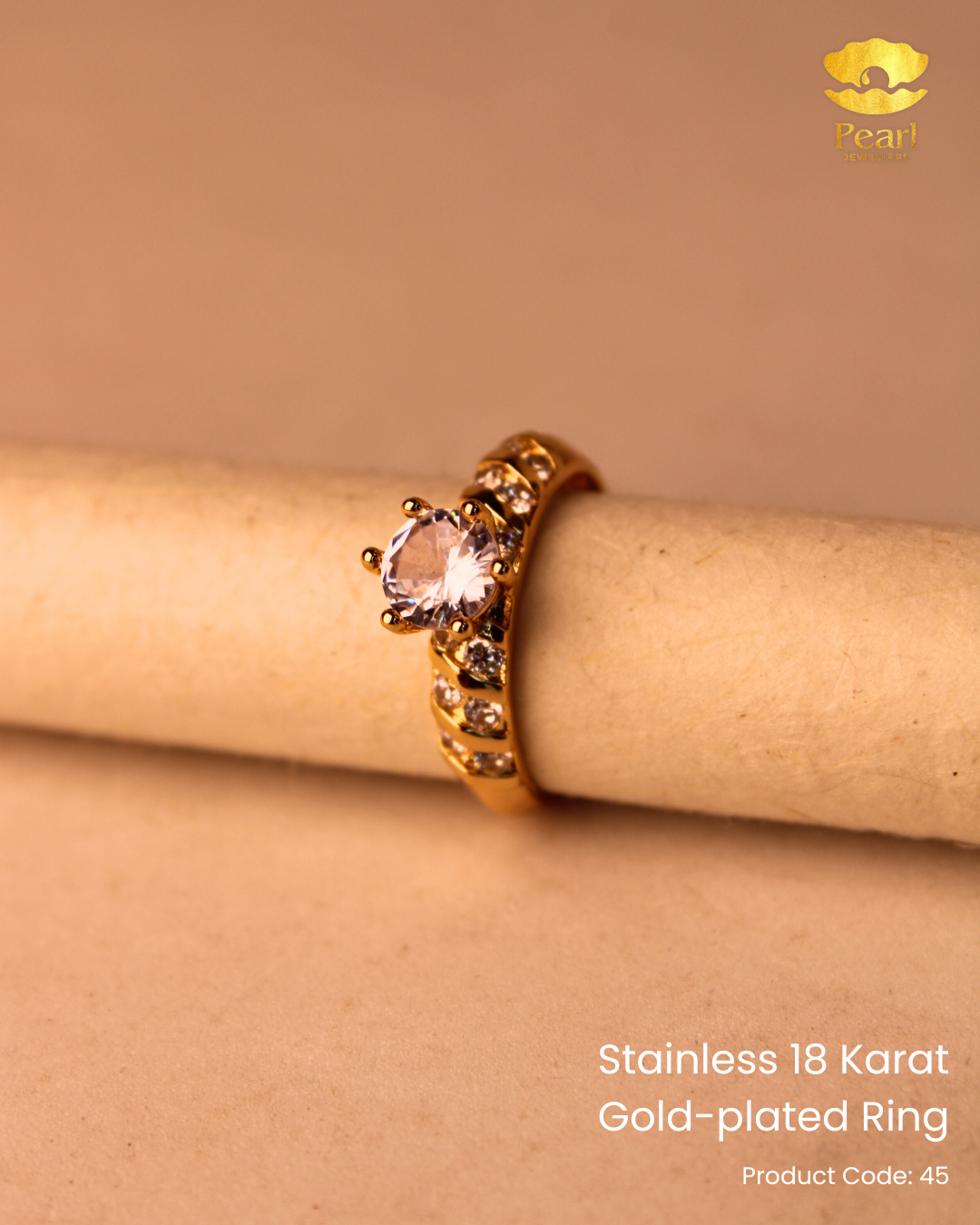 Stainless 18K Gold Plated Ring | 45