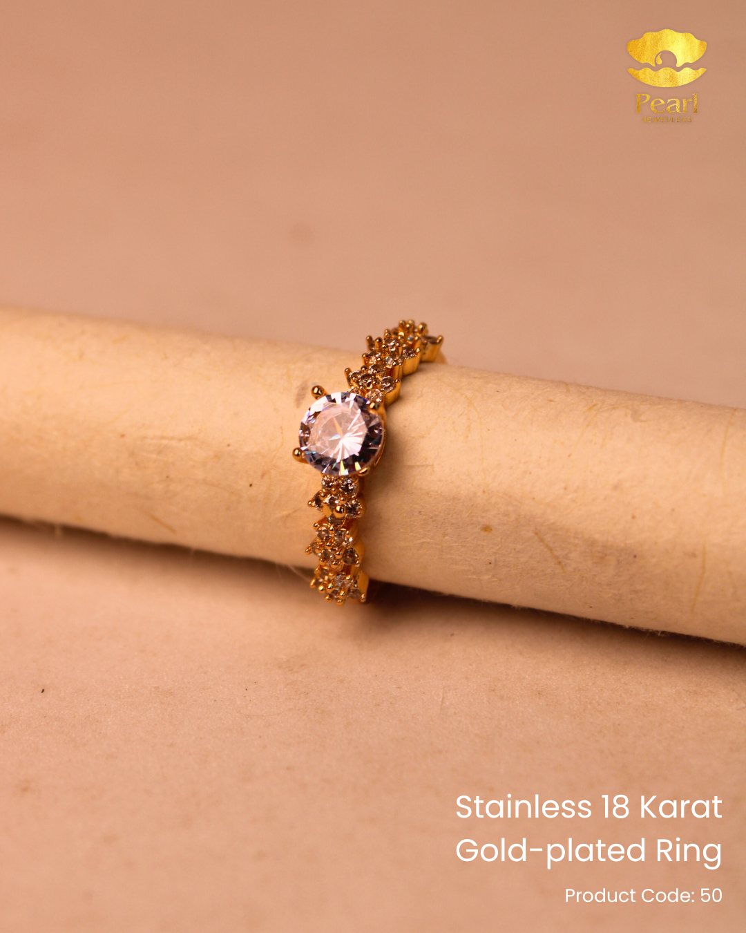 Stainless 18K Gold Plated Ring | 50