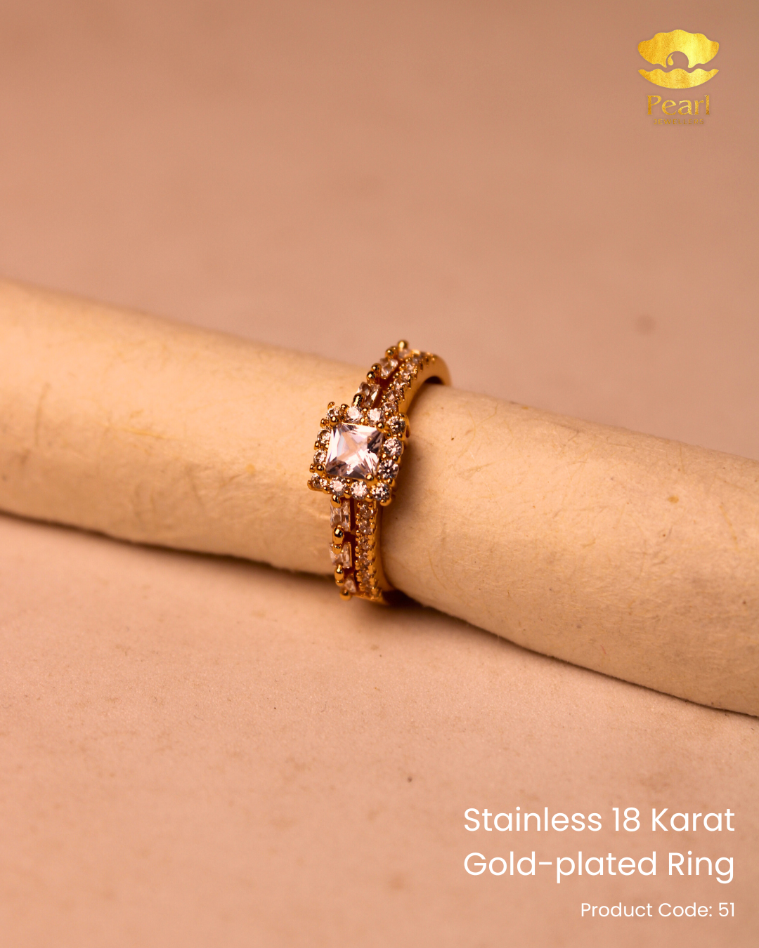 Stainless 18K Gold Plated Ring | 51