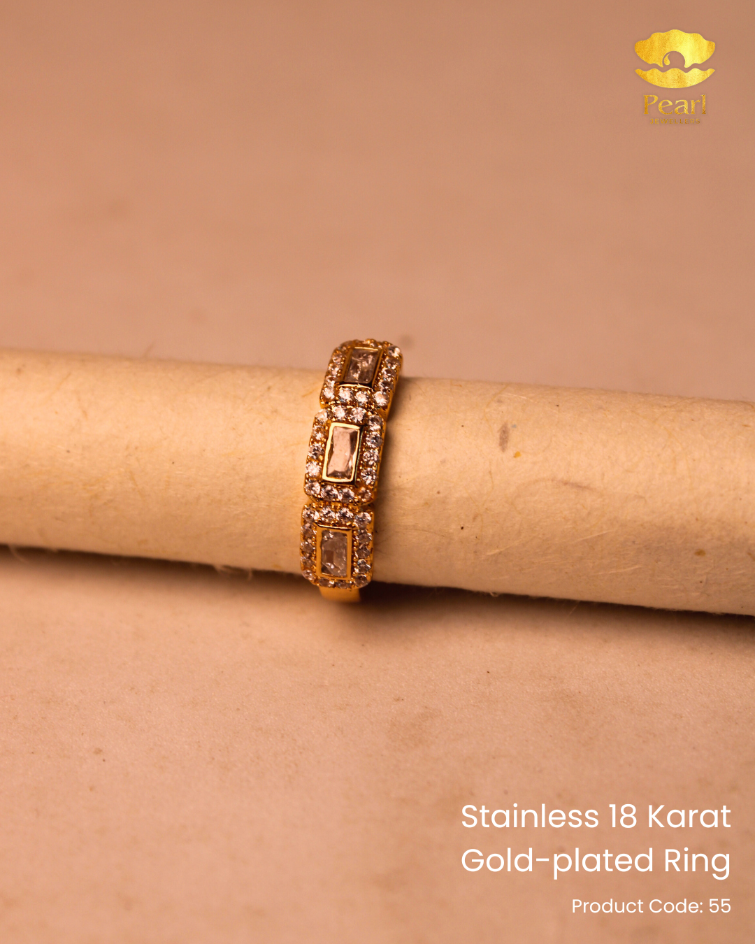 Stainless 18K Gold Plated Ring | 55