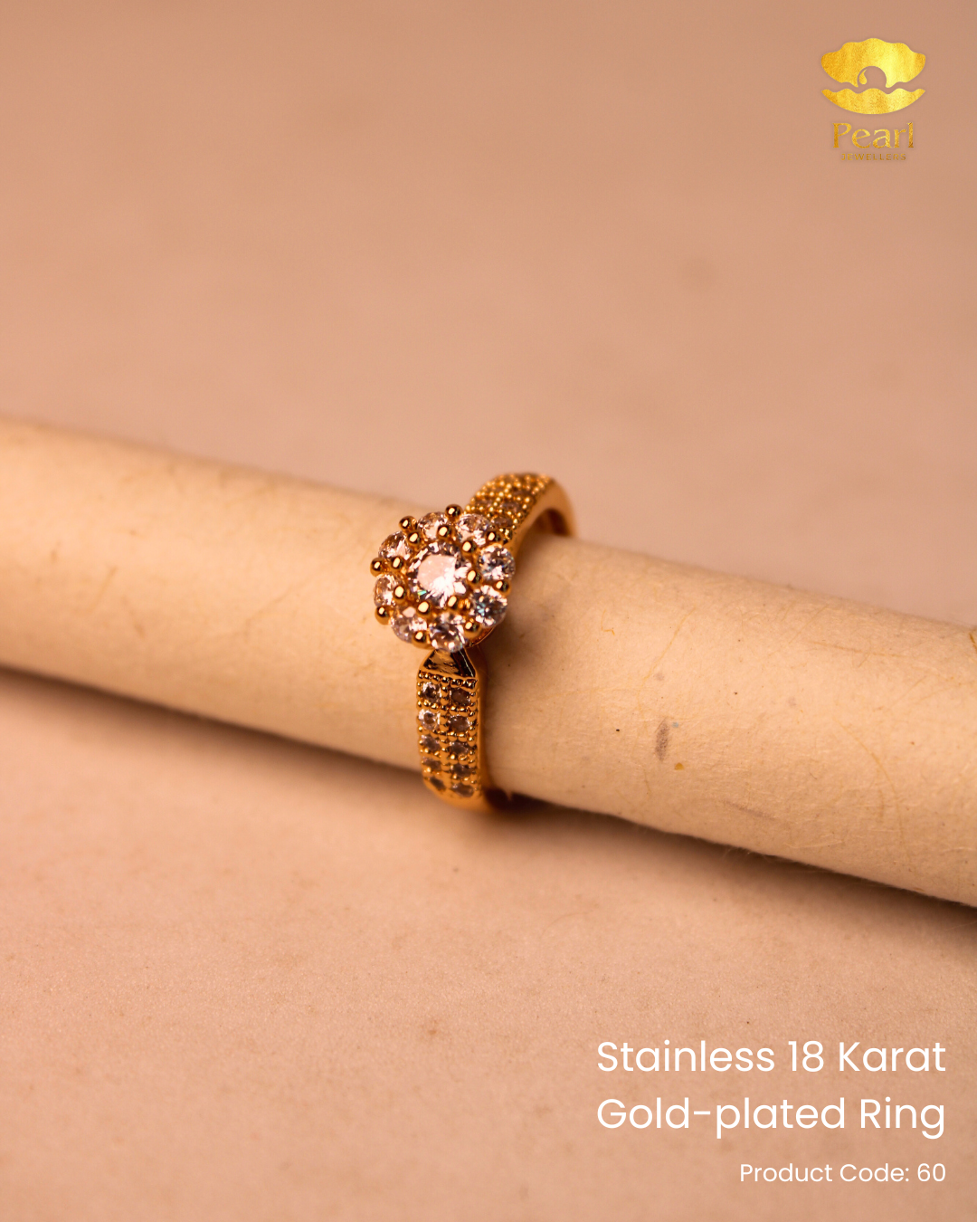 Stainless 18K Gold Plated Ring | 60