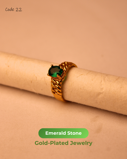 Emerald Stone Gold Plated Jewelry | 22