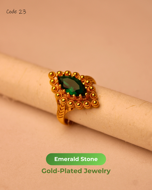 Emerald Stone Gold Plated Jewelry | 23