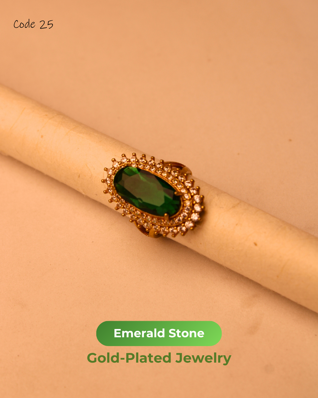 Emerald Stone Gold Plated Jewelry | 25
