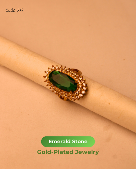 Emerald Stone Gold Plated Jewelry | 25