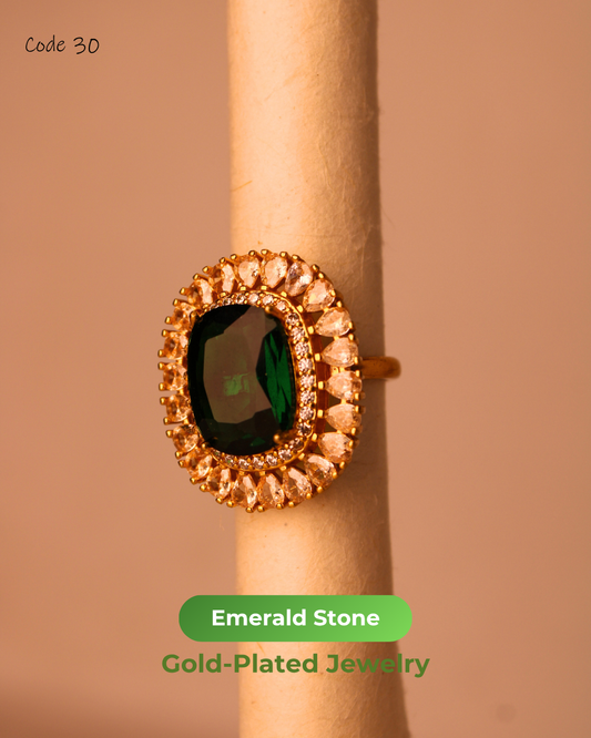 Emerald Stone Gold Plated Jewelry | 30