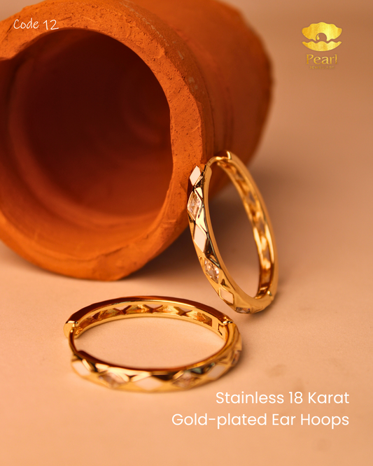 Stainless Gold-plated Ear Hoops | N12