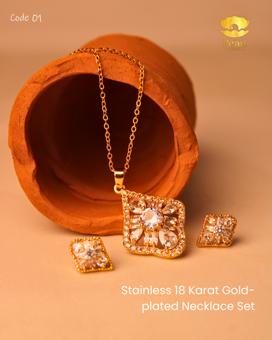 Stainless Gold-plated Necklace Set | J1