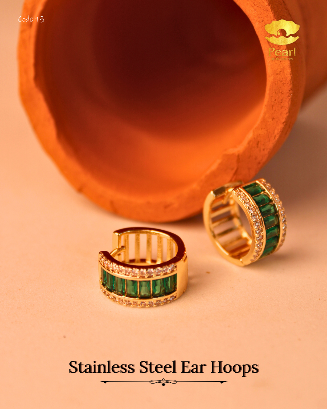 Stainless Gold-plated Ear Hoops | N13