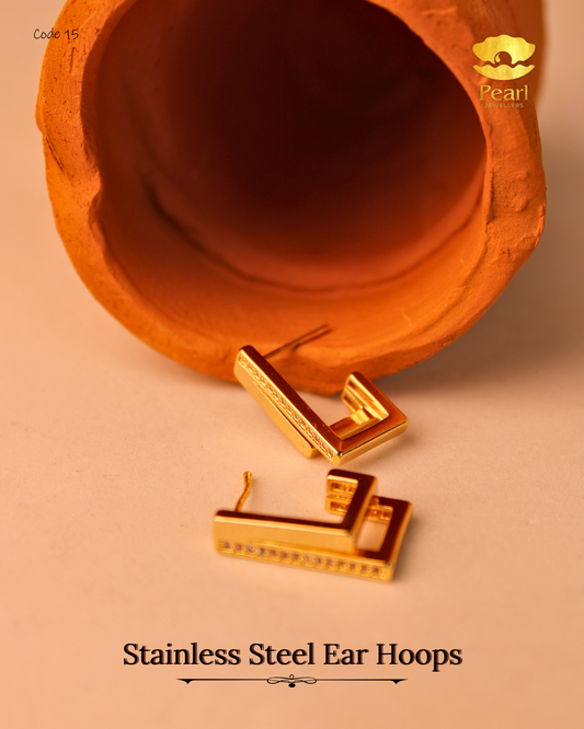 Stainless Gold-plated Ear Hoops | N15