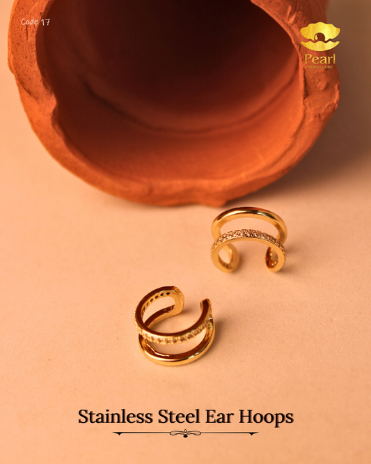 Stainless Gold-plated Ear Hoops | N17