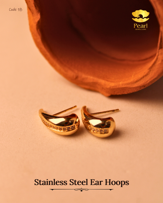 Stainless Gold-plated Ear Hoops | N18