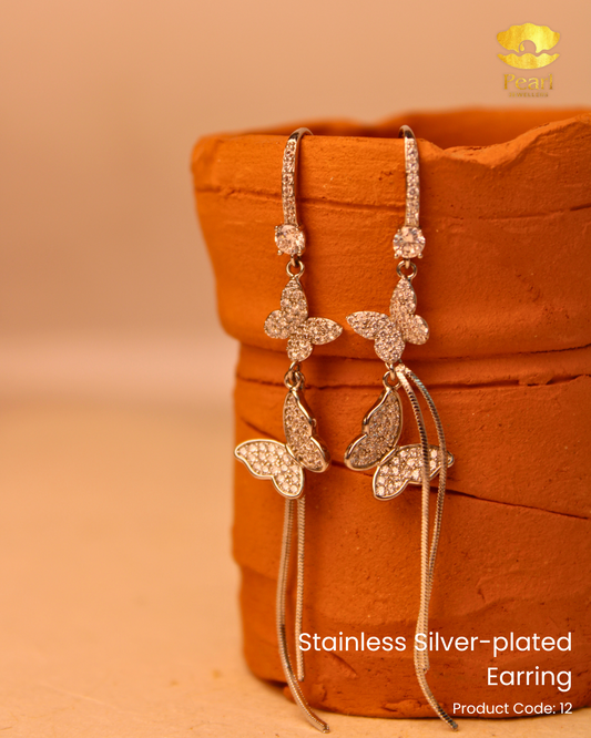 Stainless Silver-plated Butterfly Top | 12