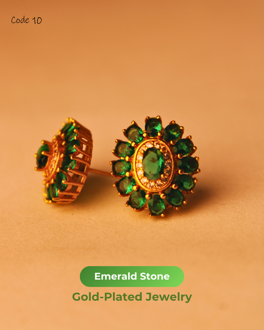 Emerald Stone Gold Plated Jewelry | 10