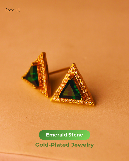 Emerald Stone Gold Plated Jewelry | 11