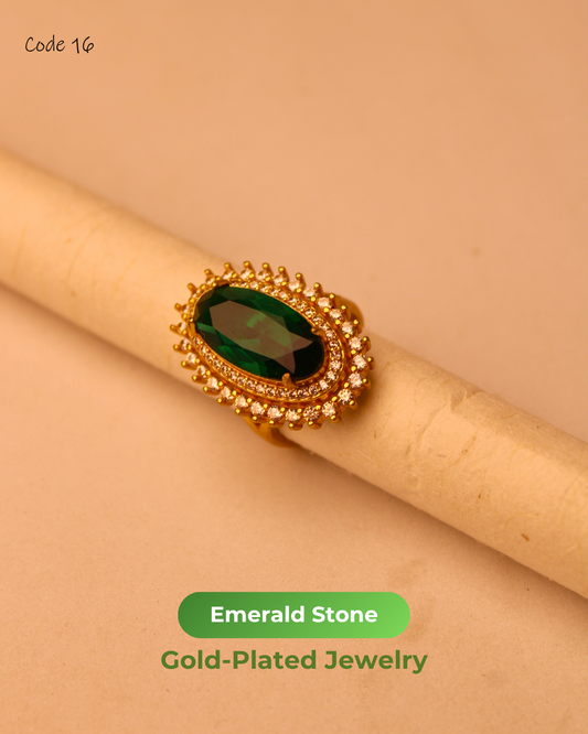 Emerald Stone Gold Plated Jewelry | 16