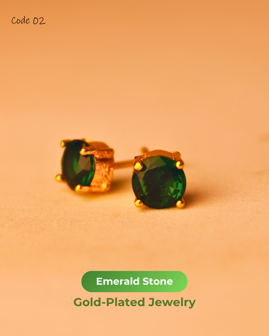Emerald Stone Gold Plated Jewelry | 02