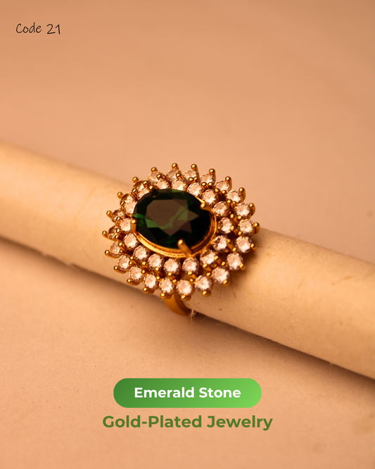 Emerald Stone Gold Plated Jewelry | 21