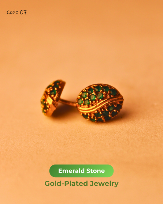 Emerald Stone Gold Plated Jewelry | 07