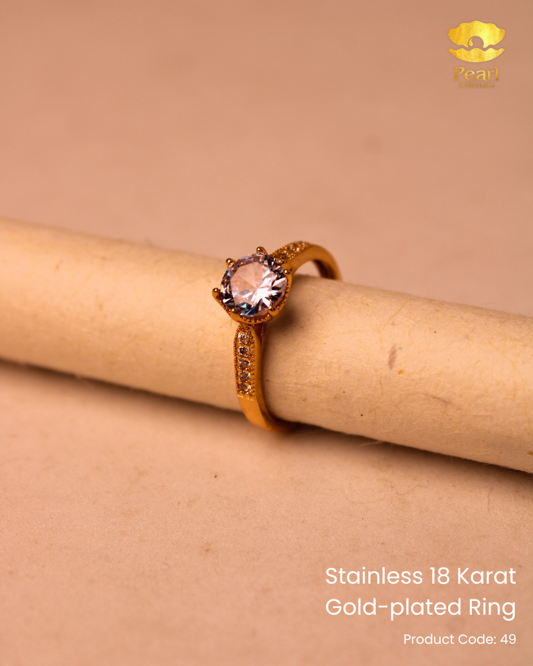 Stainless 18K Gold Plated Ring | 49