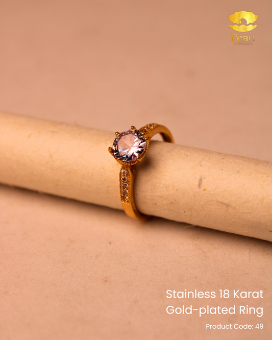 Stainless 18K Gold Plated Ring | 49