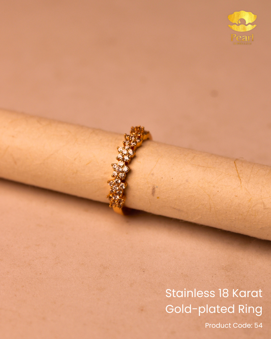 Stainless 18K Gold Plated Ring | 54