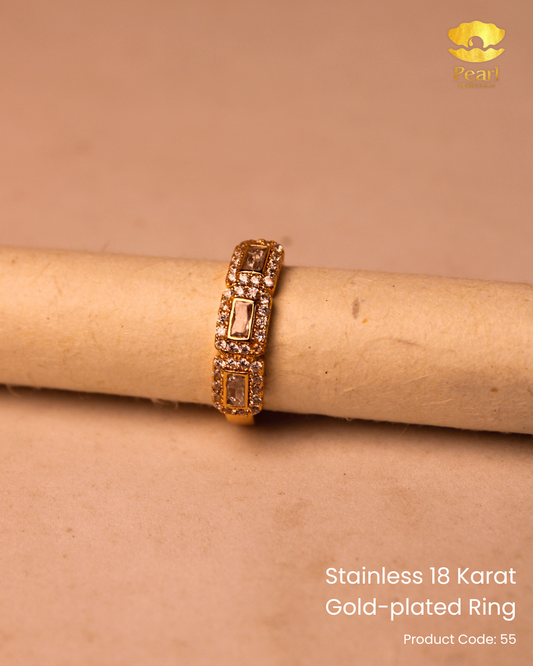 Stainless 18K Gold Plated Ring | 55