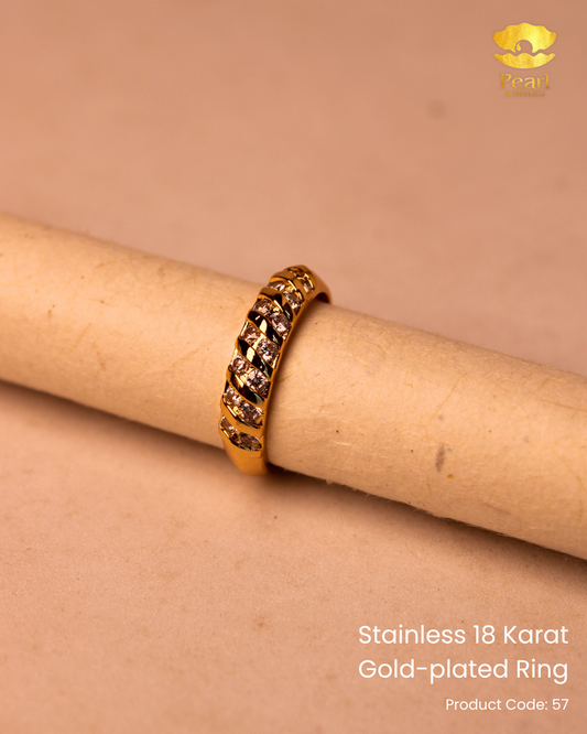 Stainless 18K Gold Plated Ring | 57