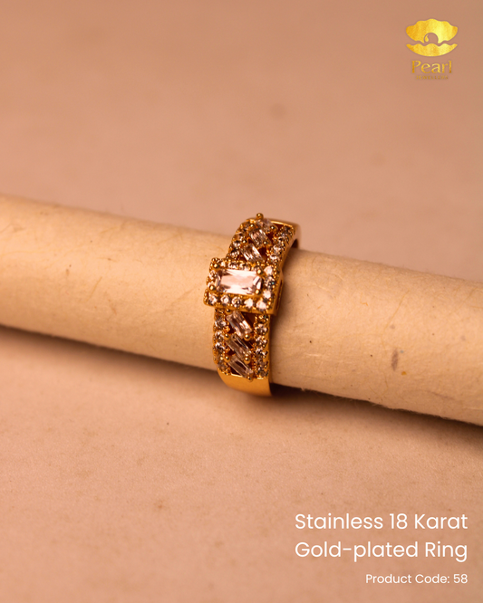 Stainless 18K Gold Plated Ring | 58