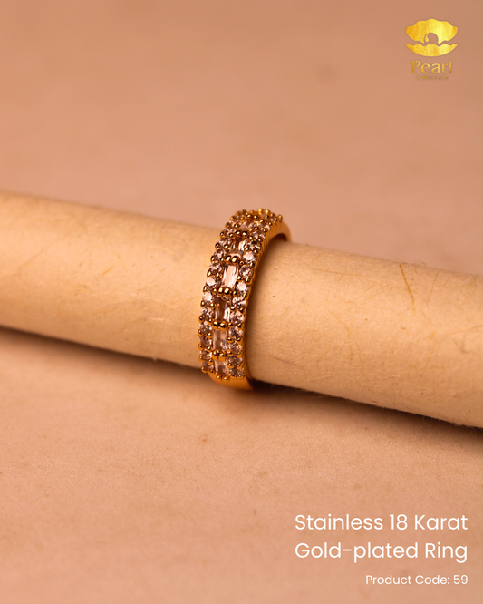 Stainless 18K Gold Plated Ring | 59
