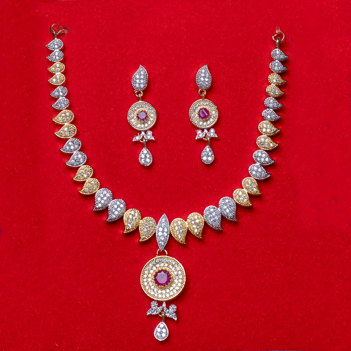 Ruby Necklace Set